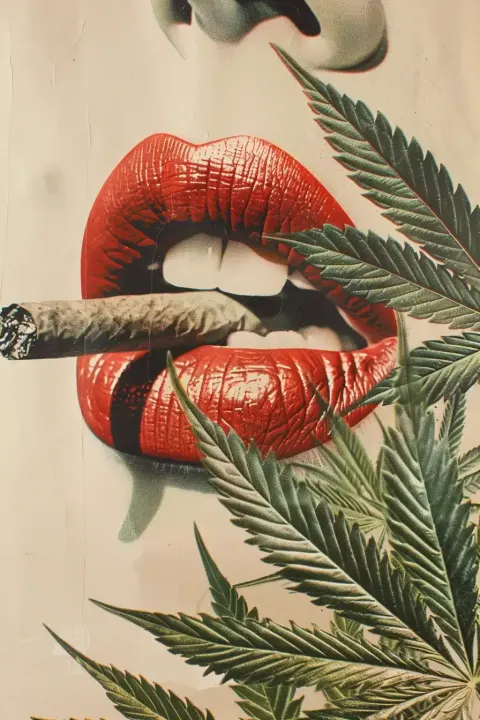 Retro Cannabis Collage