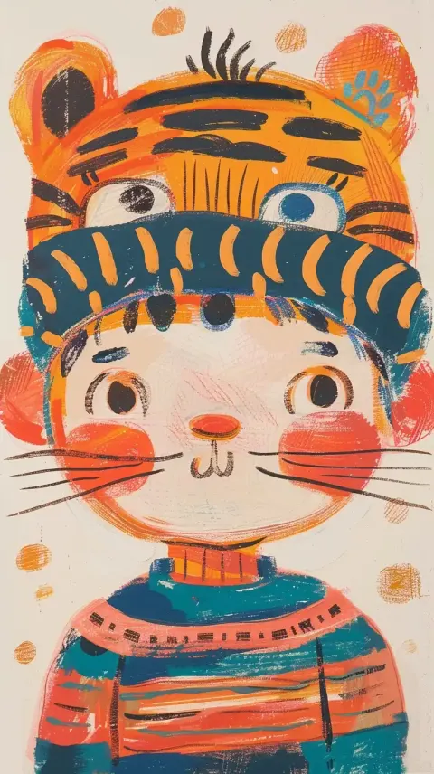 Geometric Tiger Portrait