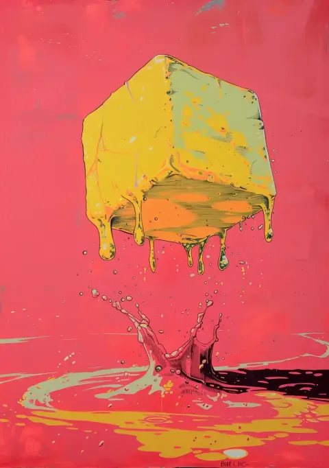 Neon Cube Splash Comic