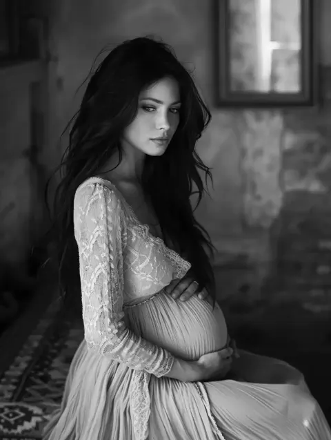 Raw Italian Maternity Portrait
