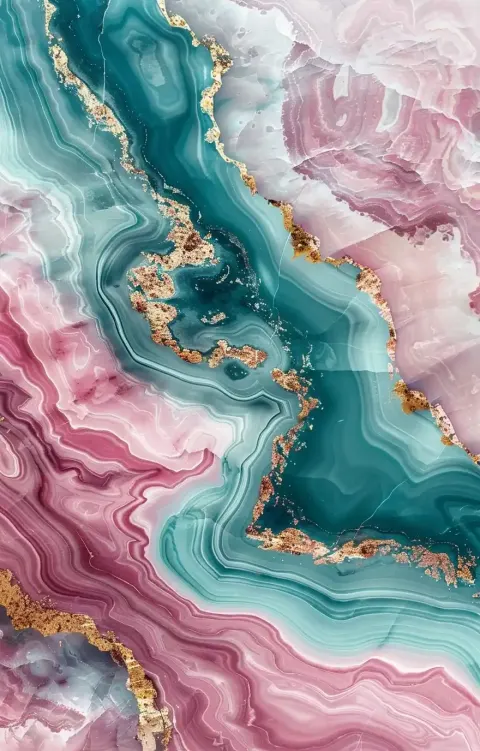 Marble Pastel Flora High Res