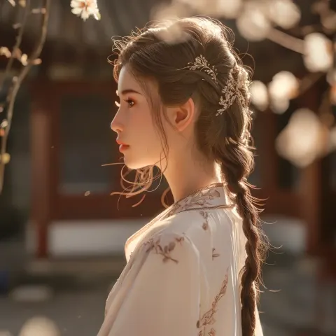 Chinese Hanfu Girl Portrait