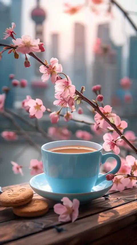 High-Resolution Sakura Coffee