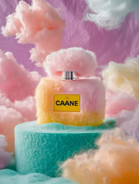 Fluffy Perfume Podium Art