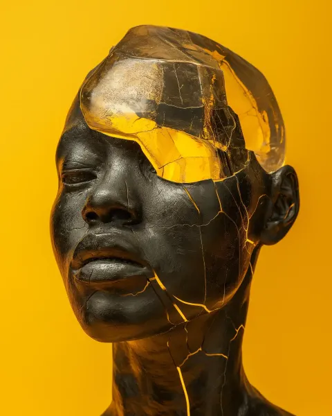 Glass Ball Portrait Sculpture