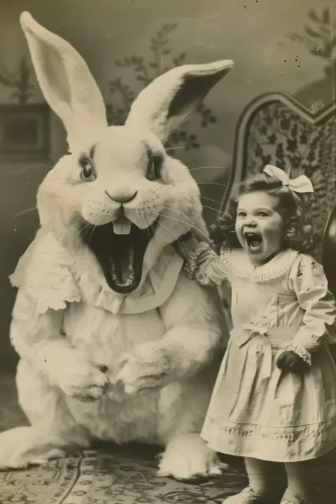 Vintage Creepy Easter Bunny
