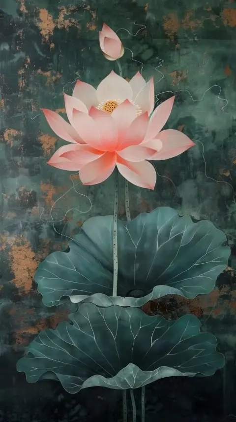 Lotus Embroidery in Gilt