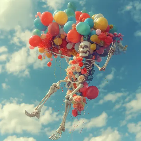 Balloon Skeleton Photography