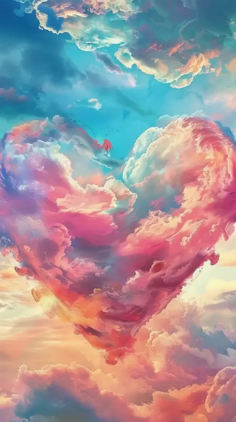 Exaggerated Heart Clouds