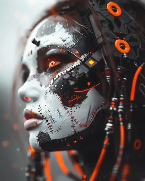 Cyberpunk Cyborg Portrait