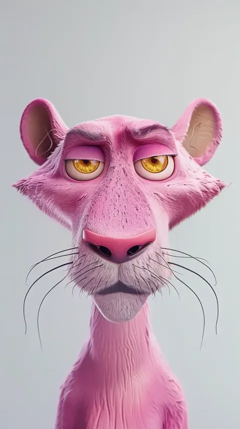 3D Pink Panther Portrait