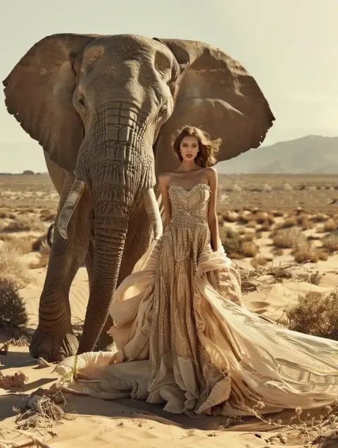 Hyper Real Elephant Portrait