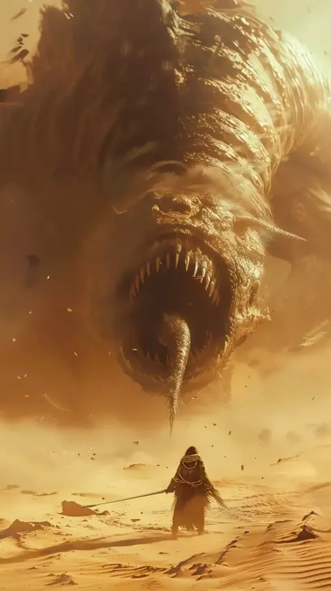 Dark Fremen Sandworm Encounter
