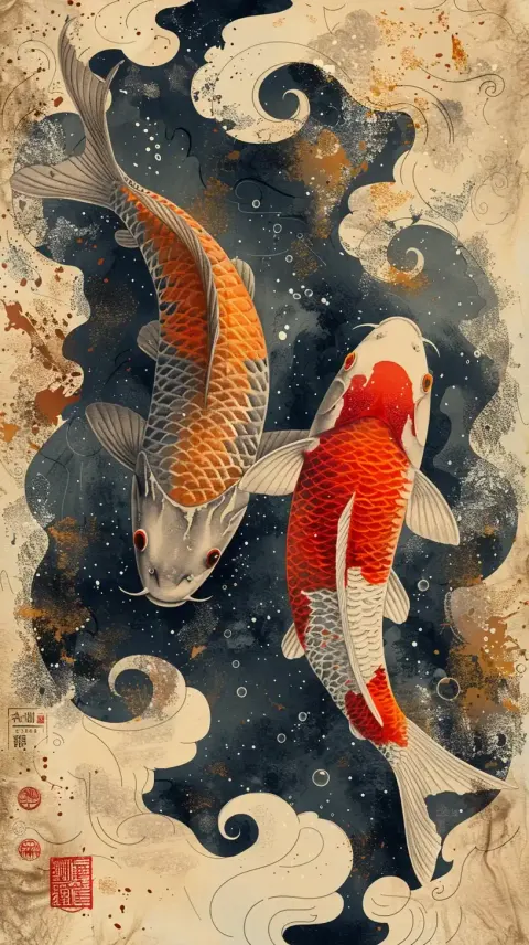 Interconnected Fish Stamp