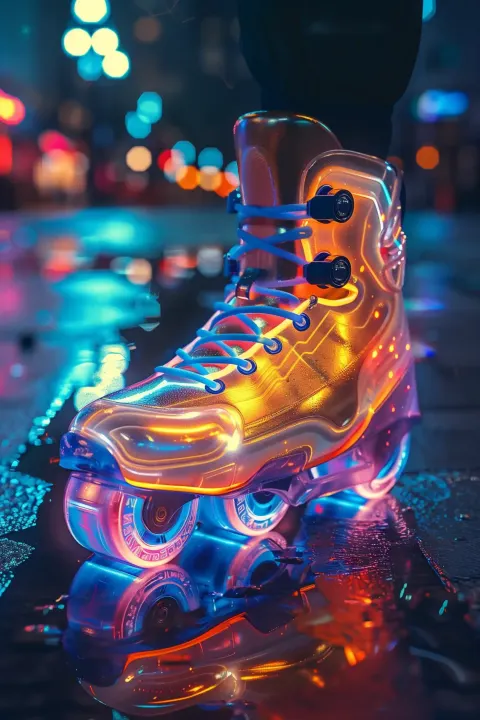 Futuristic Glitch Skates