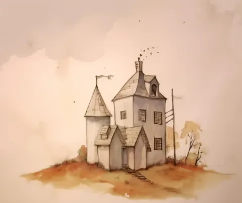 Watercolor House Portrait