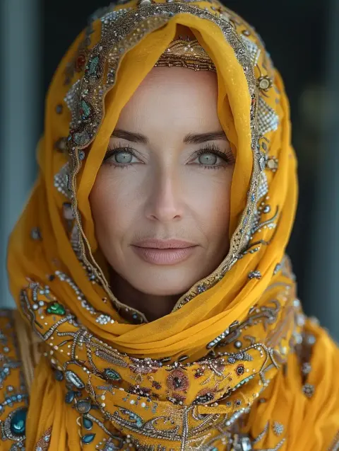 Saudi Woman in Traditional Attire