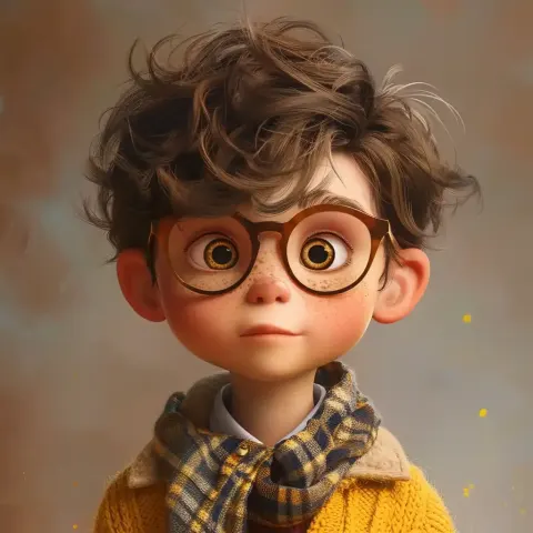 Pixar-Style Schoolboy Portrait