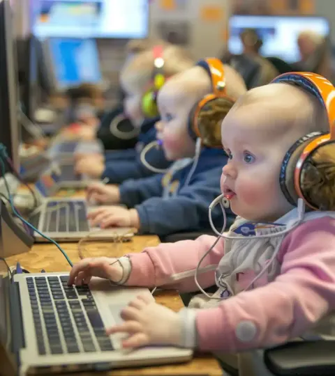 Adorable Baby Office Programming