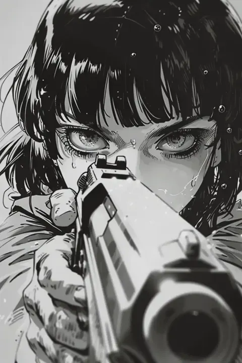Anime Girl with Gun