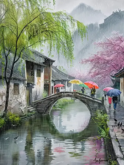 Huizhou Spring Rain Landscape