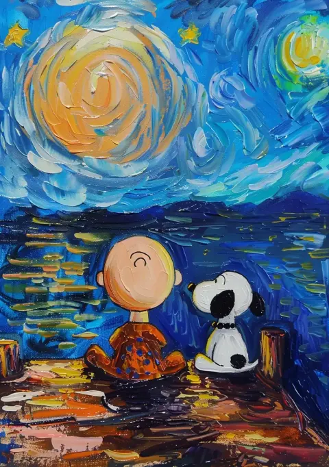 Starry Night Dock Scene