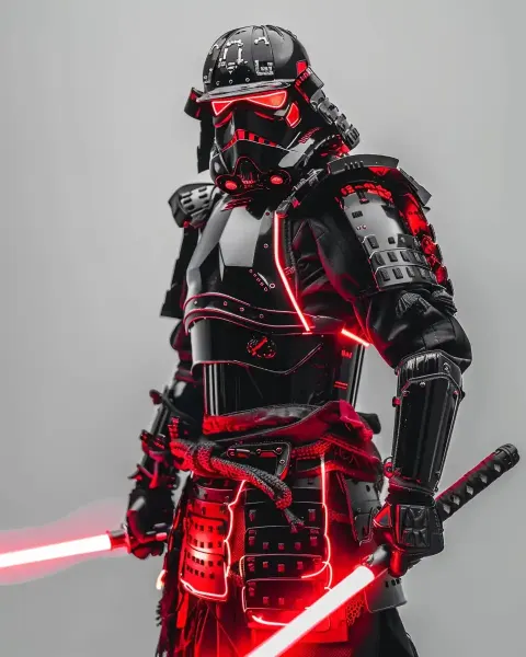 Futuristic Samurai Cyborg