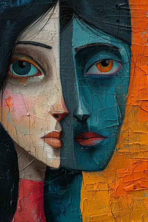 Vivid Couple on Raw Canvas