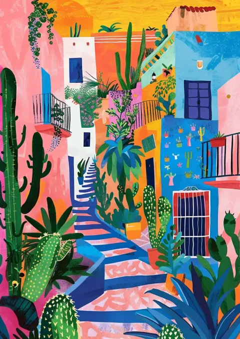 Matisse-Inspired Mexican Street