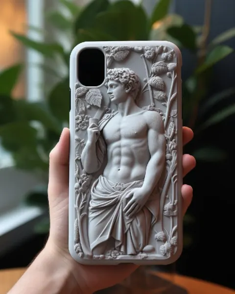 Roman Relief Engraved iPhone Case Hyper-Realistic Design