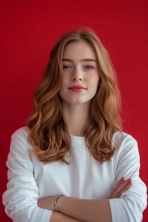 Crimson Australian Student Portrait
