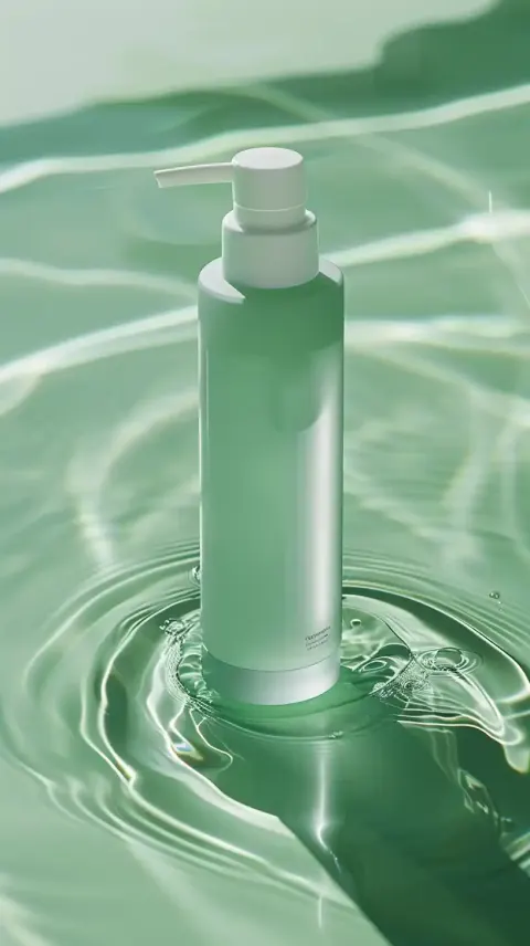 Minimalist Mousse Bottle Reflection