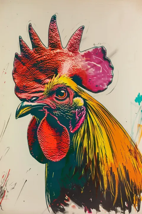 Pop Rooster by Warhol