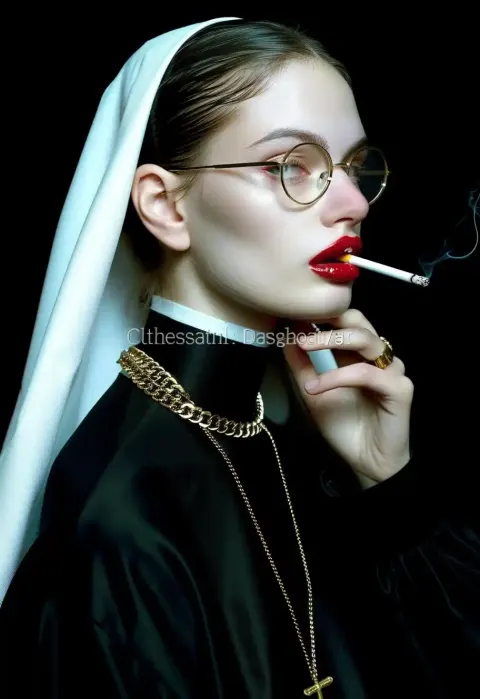 Fashion Nun with Cross