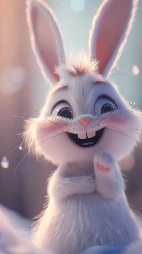 Cute Rabbit in Pixar Style