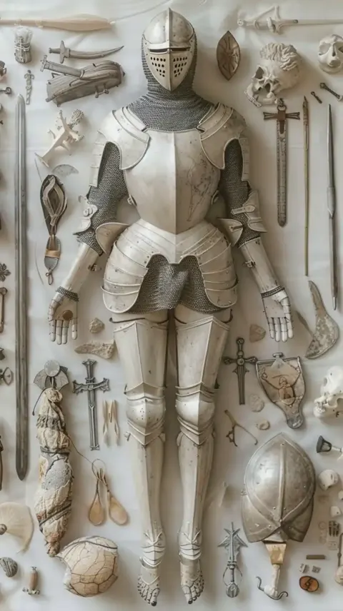 Medieval Female Knight Knolling