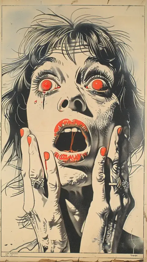 Crumb-Style Surprised Woman