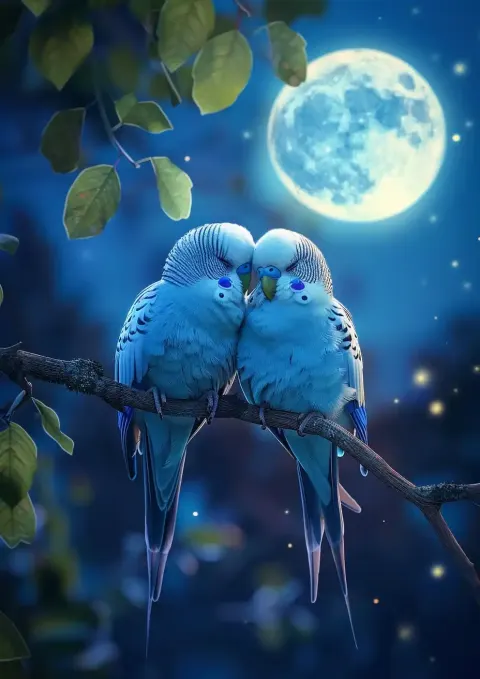 Pixar Parakeets Moonlit Rest