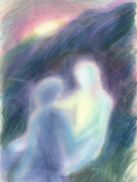 Soft Blue Radiant Couple