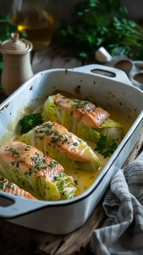 Cabbage Salmon Coconut Art