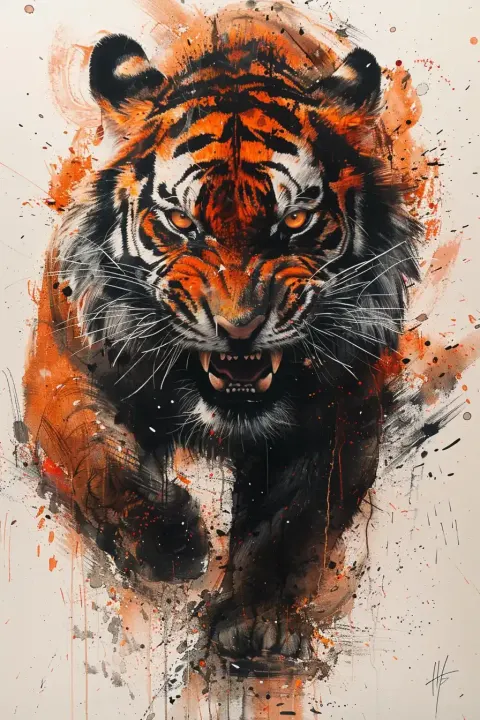 Ink Tiger Stalking - AR 23 - Stylize 750