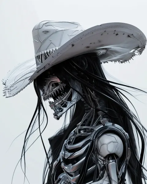 Surreal Robotic Cowboy Hat