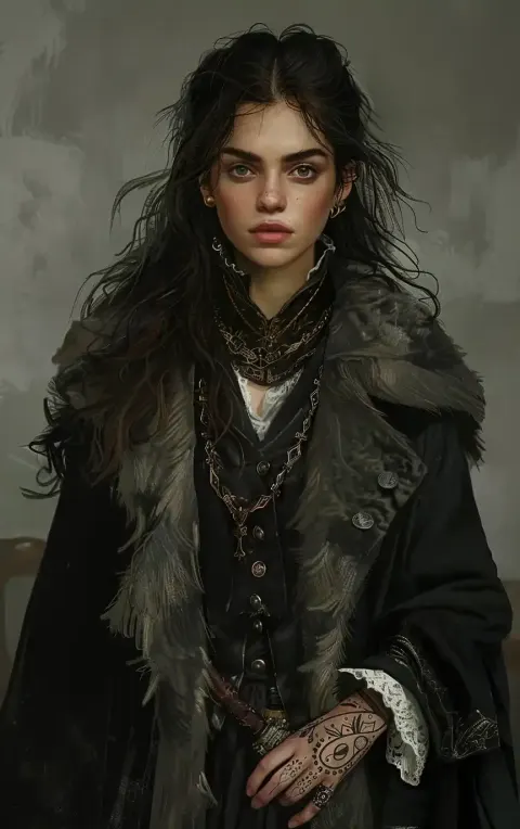 Eastern European Wizardess in Fur Robes