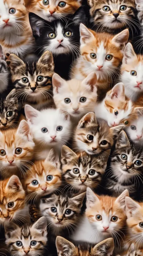 Patterned Cats Wallpaper