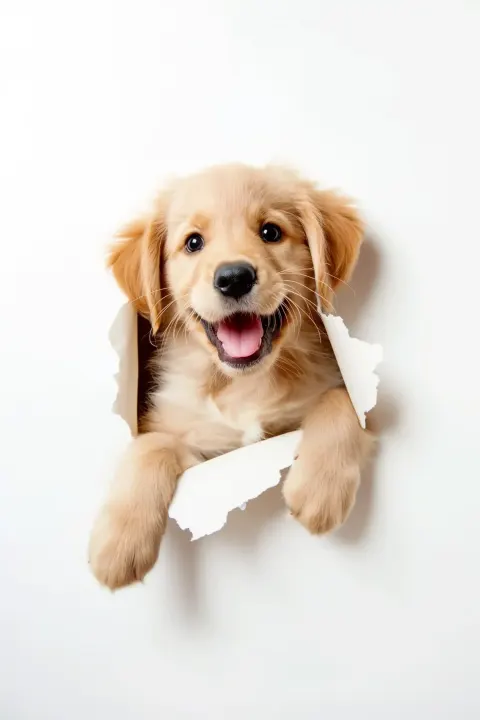 Cutout Puppy in Paper