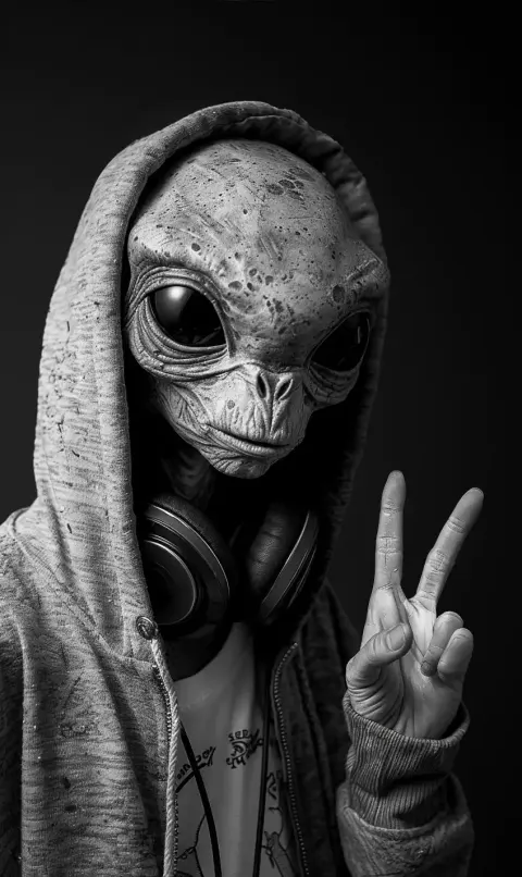 Alien in Chiaroscuro Hoodie