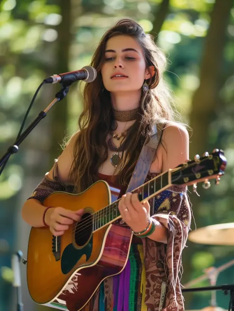 Realistic Guitarist at Woodstock