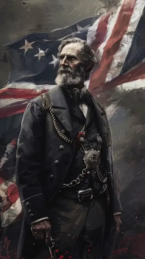 Confederate Flag with Jefferson Davis