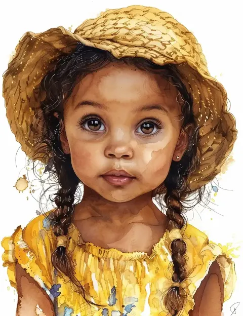 Vintage African American Baby Girl