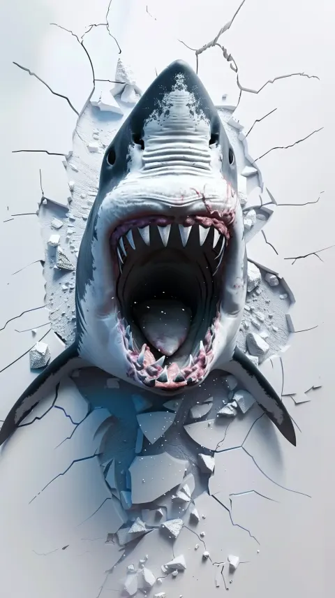 3D Shark Wall Breaker